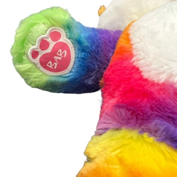BUILD A BEAR Pop Of Color Panda Bear 16" Plush Tie Dye Rainbow - Picture 5 of 13